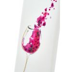 Wine Glass Flat Candle close up